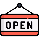 open sign
